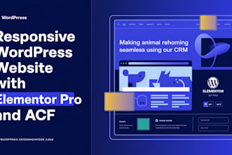create a reponsive wordpress website with elementor and acf or elementor pro