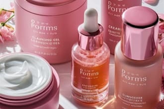 do skincare feminine cosmetic logo and bottle label design 24 hours