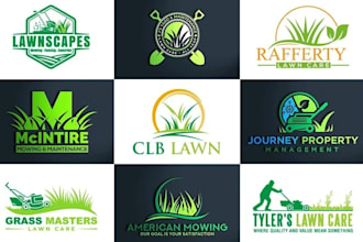 make modern agriculture, farm,tree ,landscape and lawn care logo or any graphic