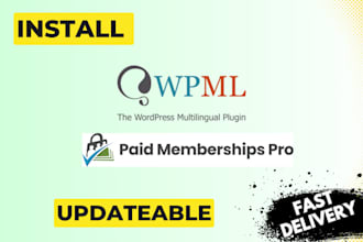 install wpml multilingual or paid membership pro on your site