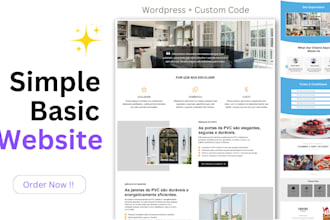 create a basic, simple custom code or wordpress website