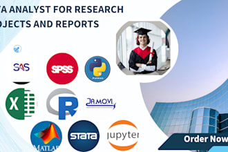 affordable data analyst for research projects and reports using rstudio, spss