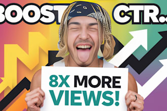 design the create best youtube thumbnail HD quality