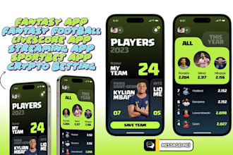 fantasy sport app, crypto sport app, tournament app, livescore streaming bet app