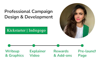 design kickstarter or indiegogo crowdfunding campaign