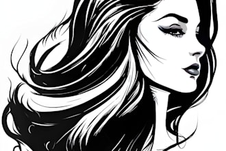 design hair salon, hair extensions and boutique logo