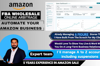 fully automate your amazon fba wholesale dropshipping store as VA
