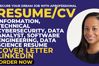 write information, cybersecurity, data analyst, software, technical resume