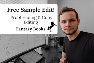 copy edit and proofread your fantasy book