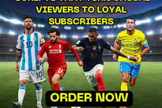 research and write football, soccer, NFL, nba youtube script for your channel