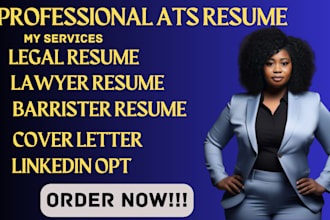 write lawyer, legal, attorney resume writing, cover letter and linkedin