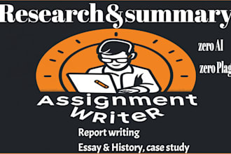 do research, summary, case study, report and urgent essay writing
