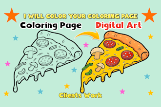 color your coloring page, illustrations, bold and easy book cover