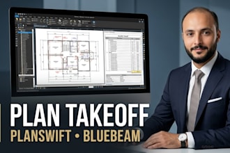 do quantity takeoff using planswift and bluebeam