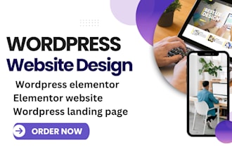 do redesign clone responsive wordpress elementor website, wordpress landing page