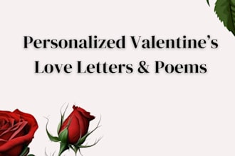 write a sweet valentines letter or poem