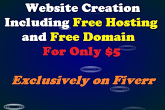 make Website For You Simple Professional Website One or More Pages With Information Provided By You Free Hosting Free Domain Name