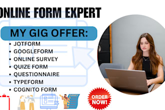 create online survey questionnaire jotform google form typeform in 24hrs