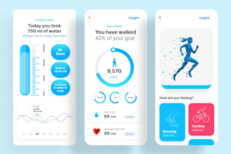 create ai hydration tracker app, water intake reminder app, wellness coach app