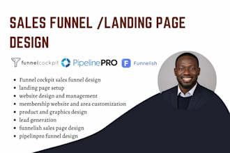 sales funnel cockpit, landing page design, sales funnel, funnelish, pipeline pro
