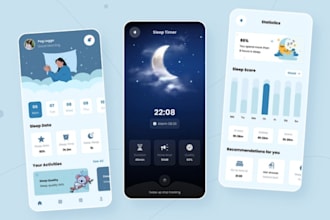 develop ai sleep tracking app, shared calendar app, mental health tracker app