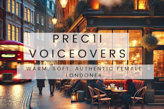 deliver soft, but authentic female londoner voiceover or narration services
