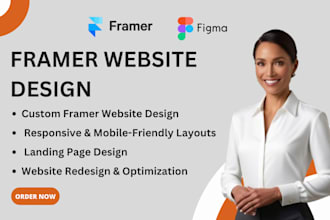create modern framer website design, framer landing page