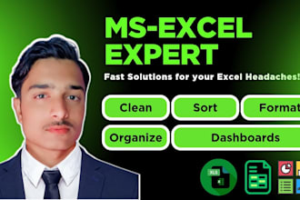 clean, sort, format, merge, split excel data