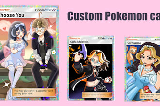 do custom pokemon card for you very quickly