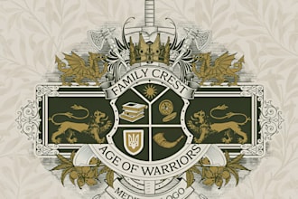 design heraldic family crest coat of arms logo