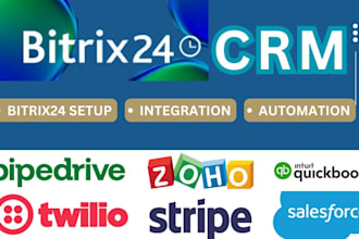 setup bitrix24 integrate twilio zoho crm stripe salesforce pipedrive bitrix CRM