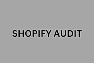 professionally review and audit your shopify store to increase conversions