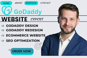 godaddy website, godaddy website design, godaddy website redesign, ecommerce,