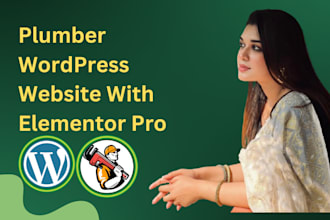 create plumbing or construction website using elementor pro