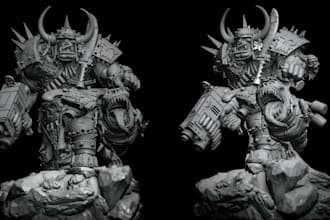 sculpt 3d miniatures warhammer dnd tabletop figurines 3d model for 3d printing