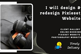 design, redesign pixieset photography website online booking client galleries