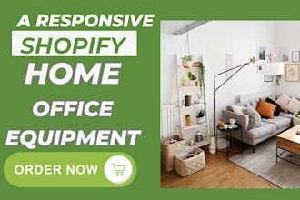design home office equipment shopify store with furniture store