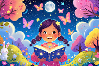 illustrate children story book illustration, christian story book illustration
