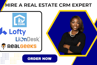 setup lofty CRM website, follow up boss, lion desk, kv core CRM
