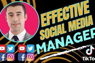 be your social media marketing manager for facebook, instagram, tiktok pinterest