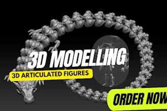 sculpt 3d articulated model 3d bjd toy sculpting for printing