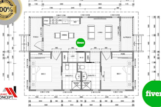 design 2d floor plan, framing plan or foundation plan