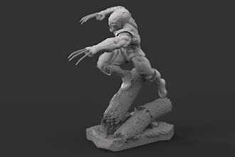 poseable stl 3d figure,minis,realistic hero diorama 3d printing,dnd scene zbrush