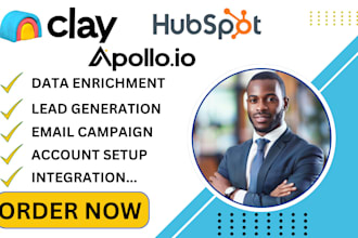 setup clay, clay com, hubspot crm, apollo io, husbpot automation zapier