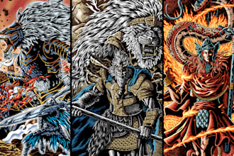 draw high quality fantasy dark art