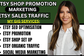 setup an etsy digital product shop print on demand SEO and digital promotion
