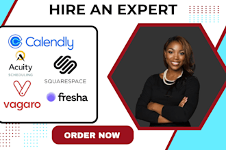 setup appointment booking, calendly, acuity scheduling, vagaro, simplybook me