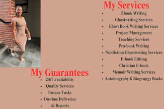 be your book writer, finance ebook ghostwriter, business ebook writer nonfiction