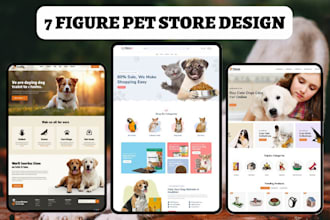 design 7figure pet shopify store pet website pet shopify dropshipping store
