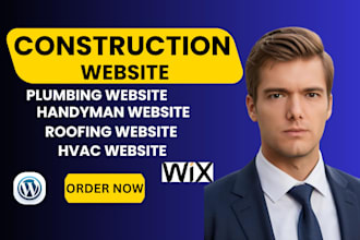design construction handyman roofing hvac plumbing website landing page redesign